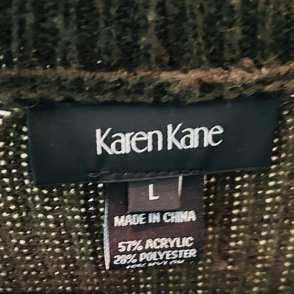NWOT Karen Kane Olive Draped Open-Front Cardigan, Size Large - Picture 2 of 16